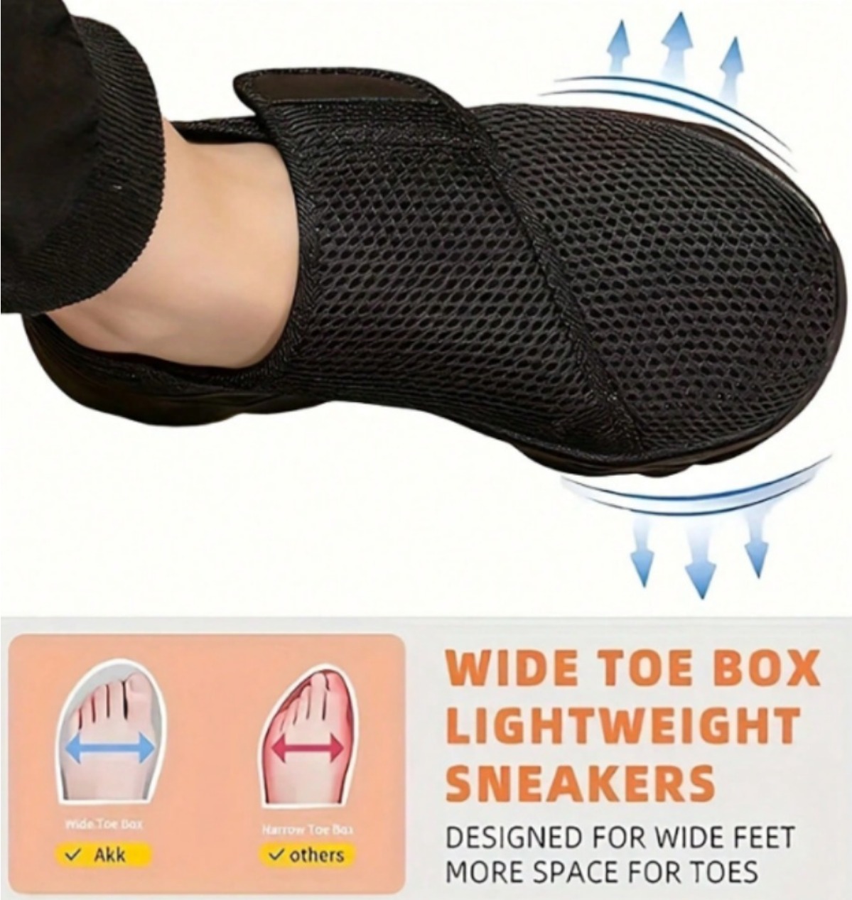 Men'S Shoes With Velcro - New Men Breathable Mesh Walking Shoes