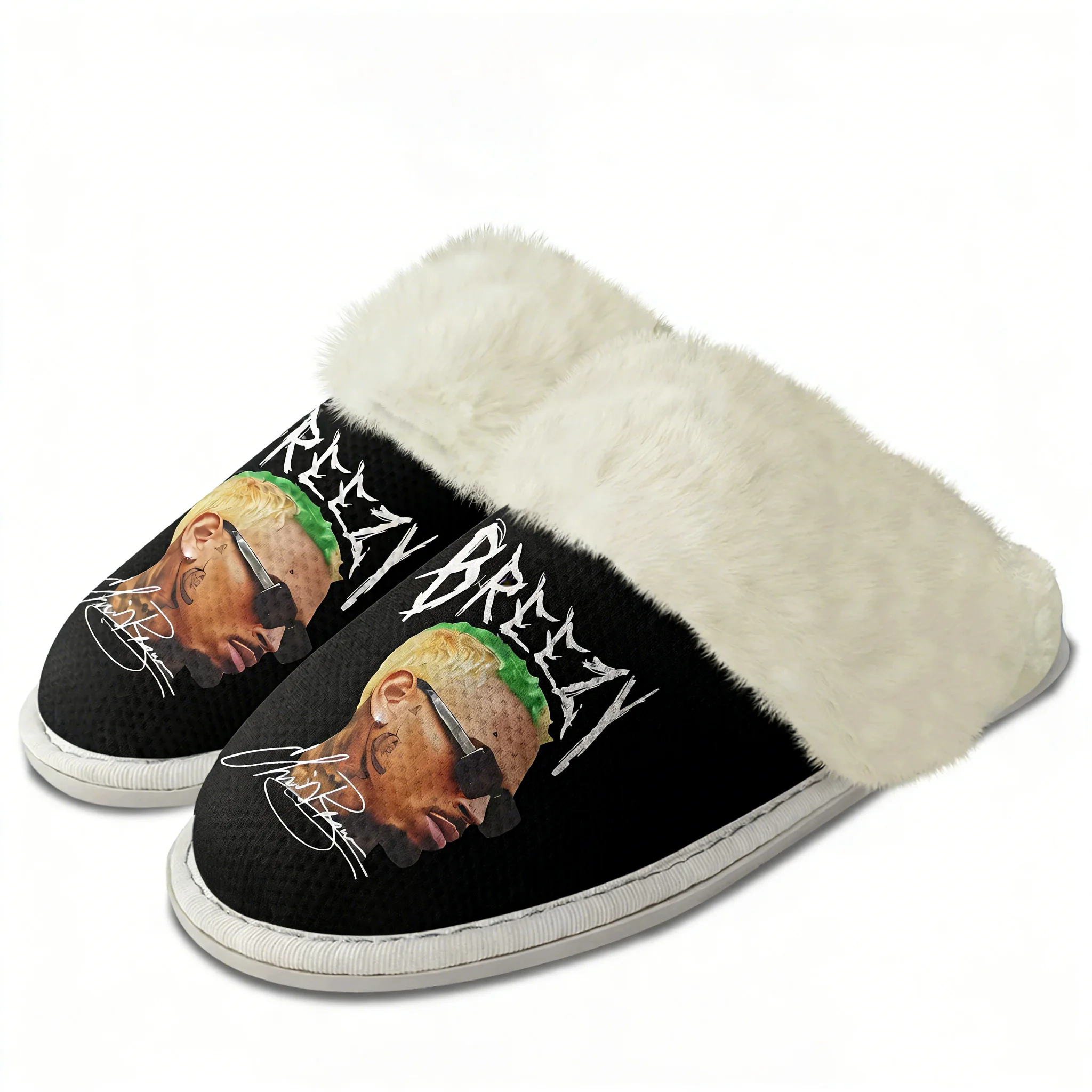 Men Shoes Winter - Chris Brown Plush Slippers Keep Warm
