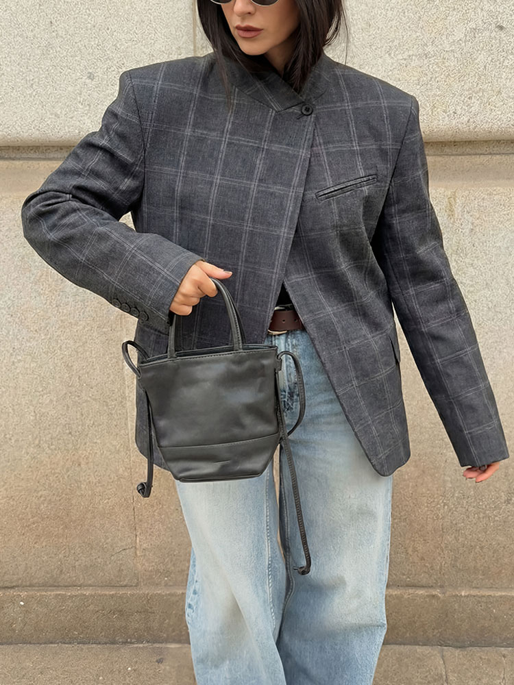 Men Shoes Jd - HH Women Fashion Plaid Blazer Coat