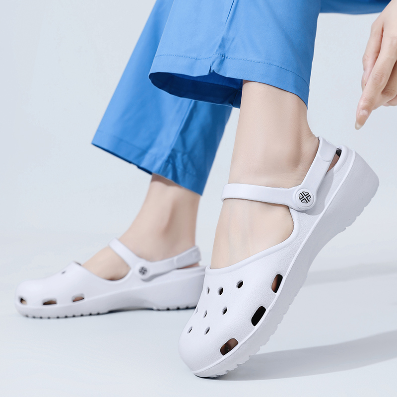 Men'S Shoes With Velcro - Croc Shoes for Women, Summer Solid