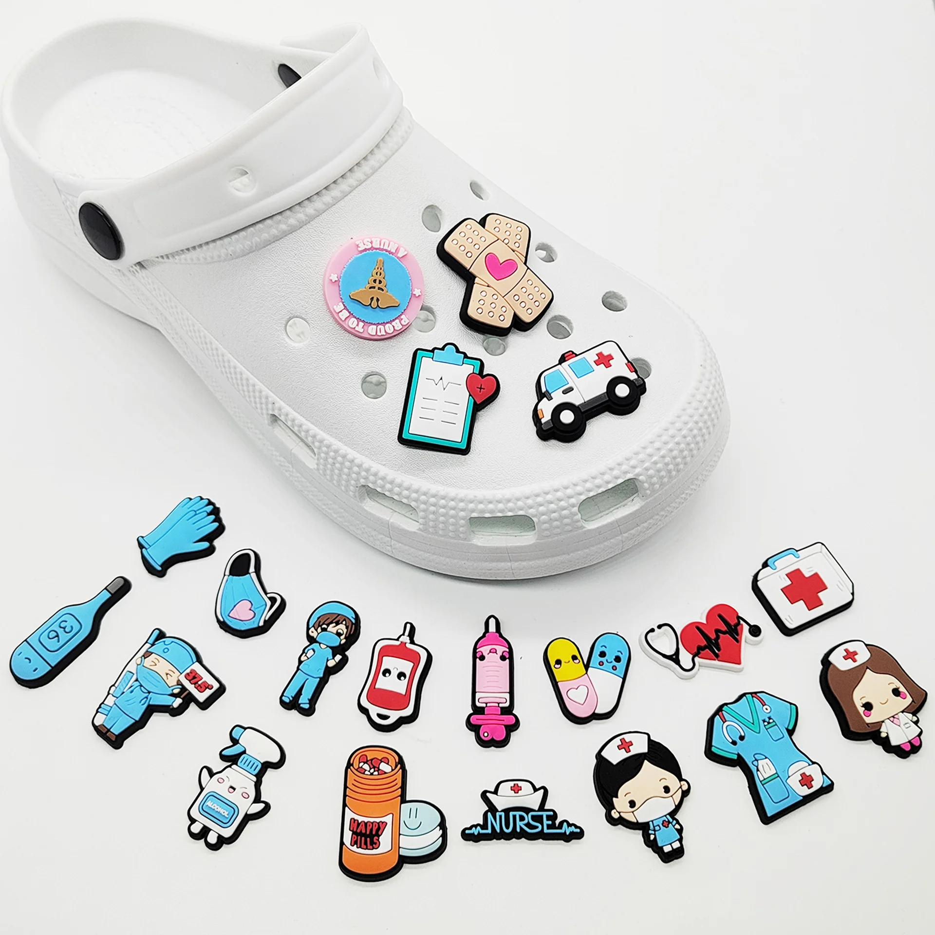 New 1pcs PVC Shoe Charms for C - огляд і ціна Men'S Shoes With Velcro