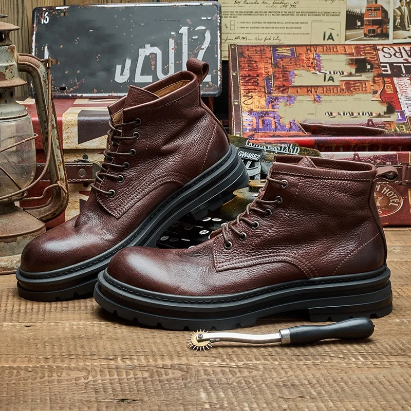 Men's Retro Ankle Leather Boot - огляд і ціна Men'S Shoes Quality Brands