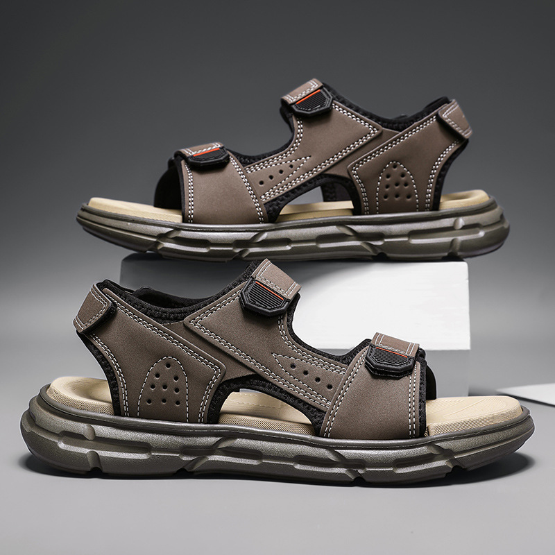Men's summer outdoor sandals,  - огляд і ціна Men'S Shoes With Velcro