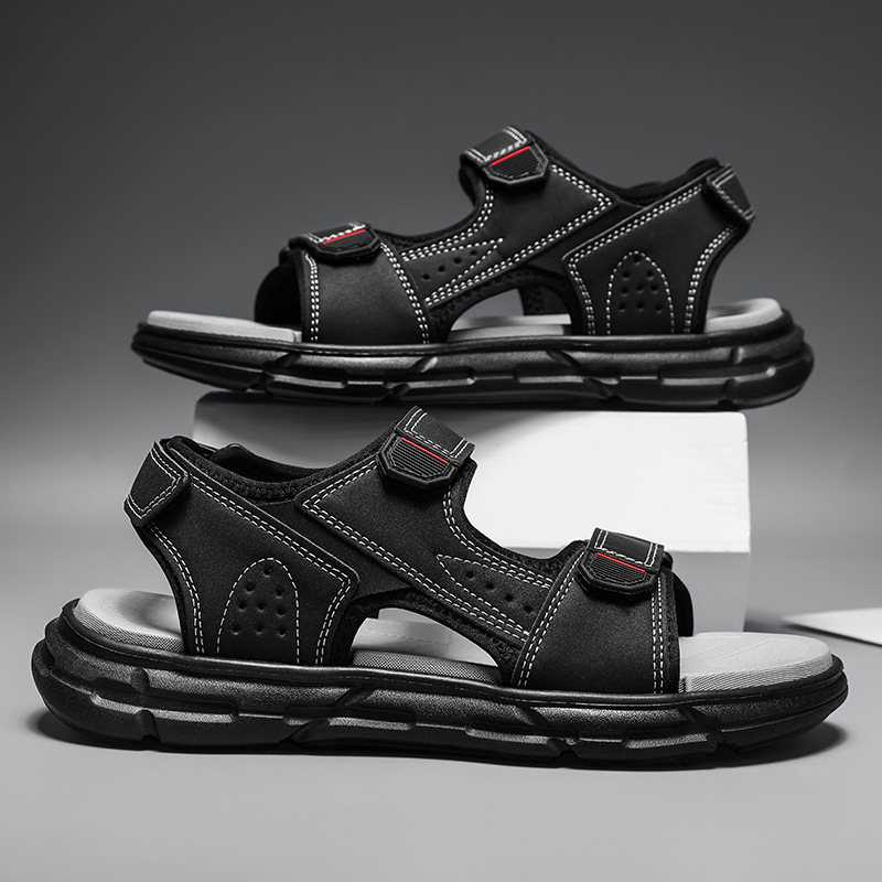 Men's summer outdoor sandals,  - огляд і ціна Men'S Shoes With Velcro