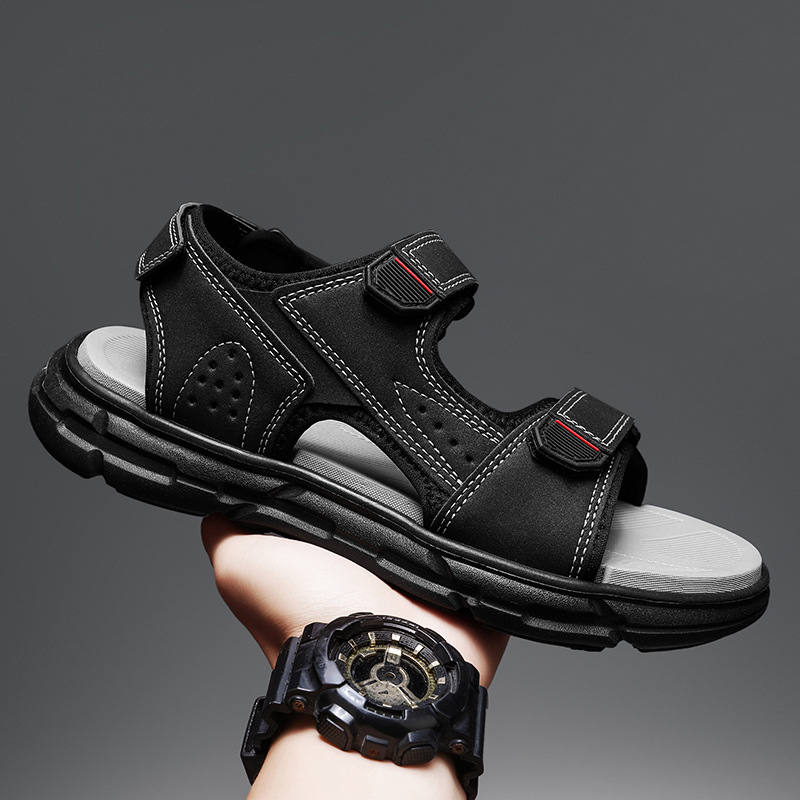 Men's summer outdoor sandals,  - огляд і ціна Men'S Shoes With Velcro