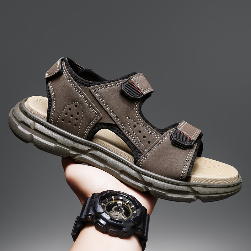Men's summer outdoor sandals,  - огляд і ціна Men'S Shoes With Velcro